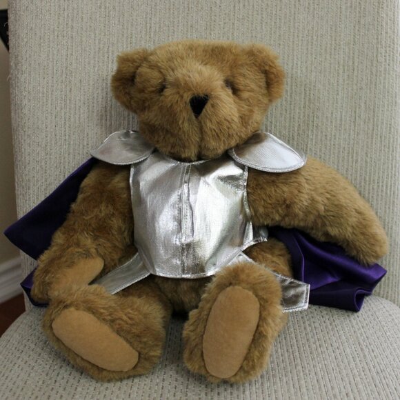 rare Vermont Teddy Bear Knight In Shining Armour With Vermont Eyes 5-way Jointed - Picture 10 of 16